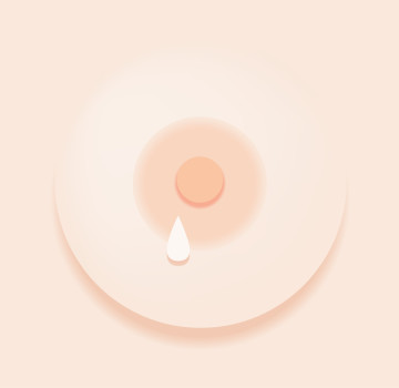 Breast lactation concept -